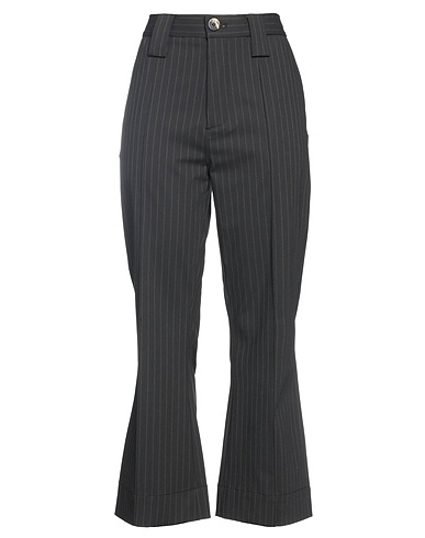 GANNI Casual pants Charcoal 61% Recycled polyester, 32% Viscose, 6% Elastane, 1% Polyester