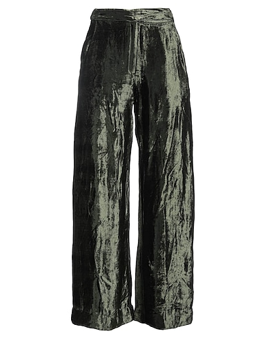 LISA CORTI Casual pants Dark green 100% Viscose