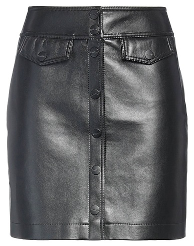 RODEBJER Mini skirt Black 100% Recycled leather