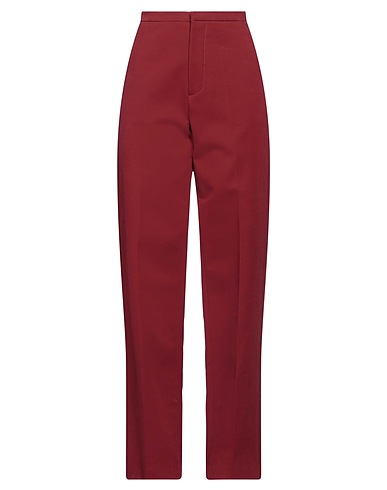 ALYSI Casual trouser Burgundy 97% Cotton, 3% Elastane
