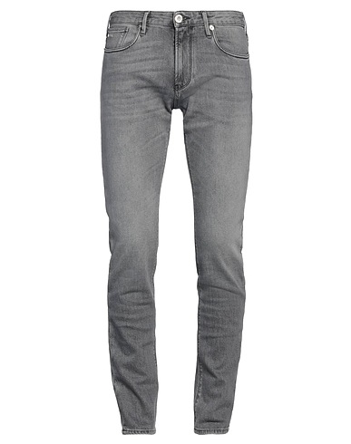 EMPORIO ARMANI Denim trousers Grey 98% Cotton, 2% Elastane