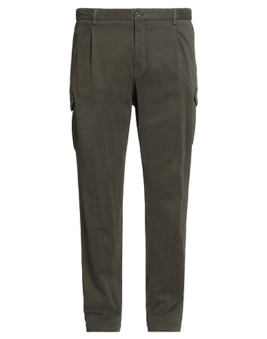 BRIGLIA 1949 Casual pants Military green 68% Modal, 29% Cotton, 3% Elastane