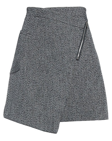 ACNE STUDIOS Mini skirt Slate blue 66% Cotton, 24% Wool, 8% Polyamide, 2% Other Fibres