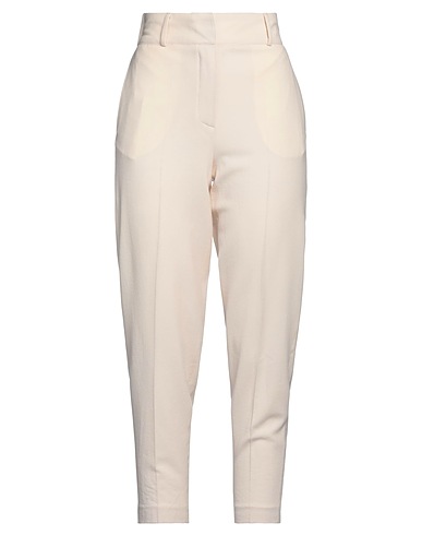 ALYSI Casual pants Cream 95% Virgin Wool, 5% Elastane