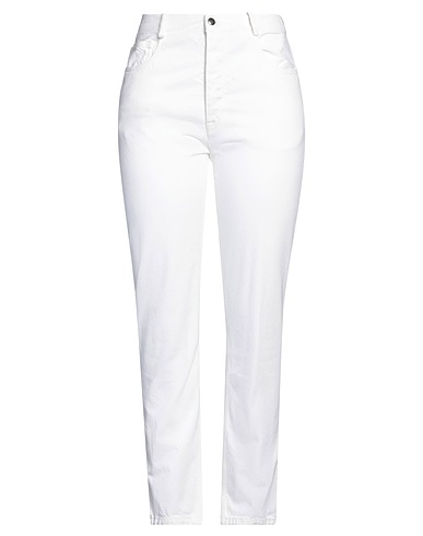 ANN DEMEULEMEESTER Denim trousers White 100% Cotton