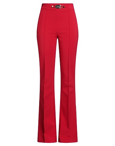 ELISABETTA FRANCHI Casual trouser Red 96% Polyester, 4% Elastane