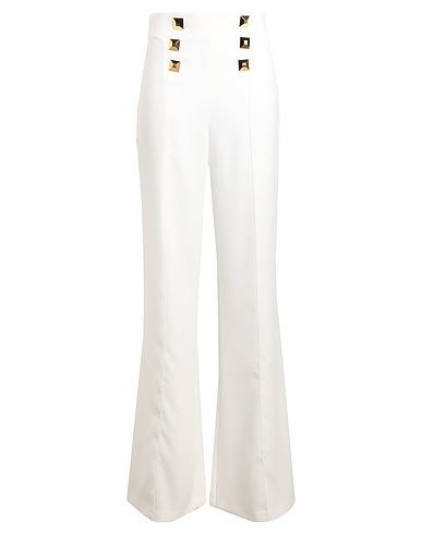 ELISABETTA FRANCHI Pantalone Bianco 100% Poliestere