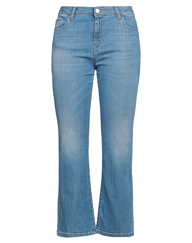 EMMA & GAIA RED Denim trousers Blue 98% Cotton, 2% Elastane