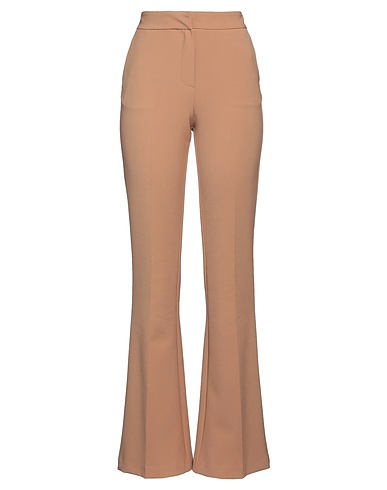 SIMONA CORSELLINI Pantalone Beige 63% Poliestere, 27% Viscosa, 7% Cotone, 3% Elastan