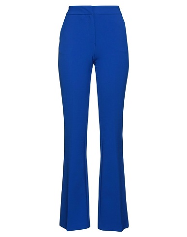 SIMONA CORSELLINI Casual trouser Bright blue 63% Polyester, 27% Viscose, 7% Cotton, 3% Elastane