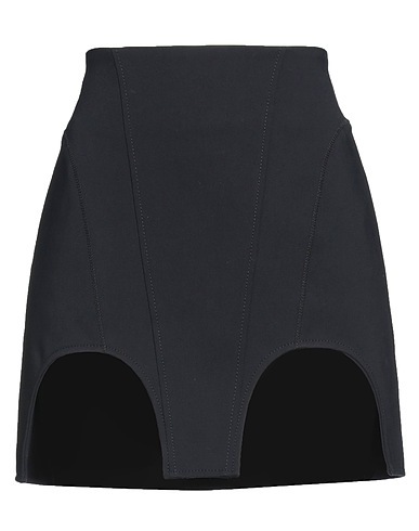 DION LEE Mini skirt Black 59% Cotton, 36% Nylon, 5% Elastane