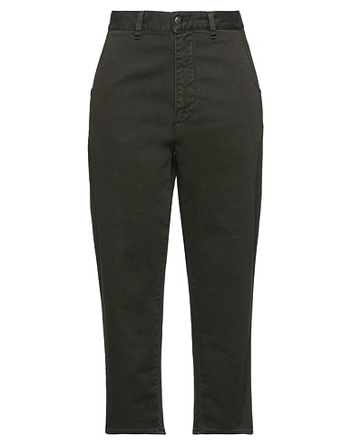 SOCIÉTÉ ANONYME Denim trousers Dark green 98% Cotton, 2% Elastane