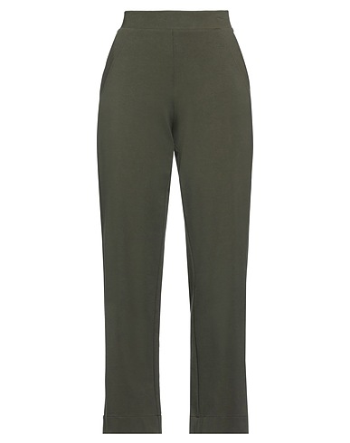 ICON UNIQUE Casual trouser Military green 95% Cotton, 5% Elastane
