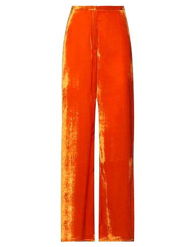 FORTE_FORTE Casual trouser Orange 87% Viscose, 13% Polyamide