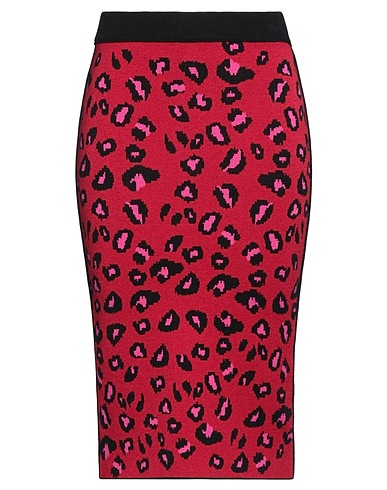 SIMONA CORSELLINI Midi skirt Burgundy 52% Viscose, 28% Polyester, 20% Nylon