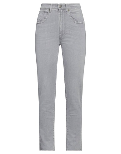 TWINSET Denim trousers Grey 99% Cotton, 1% Elastane