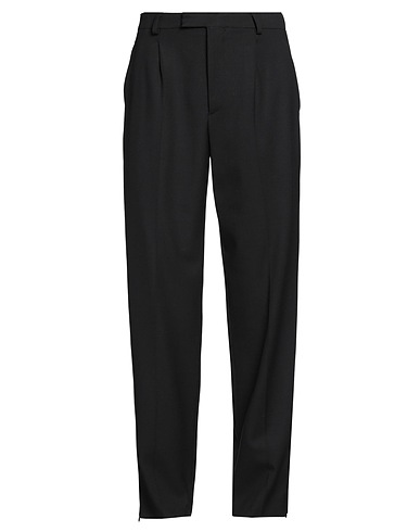 VTMNTS Casual trouser Black 93% Virgin Wool, 7% Elastane