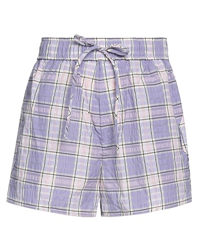 GANNI Shorts & Bermuda Lilac 53% Organic cotton, 39% Recycled polyester, 8% Polyamide