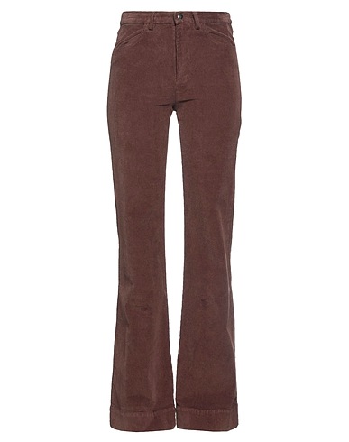 MERCI ITALIA Casual pants Brown 97% Cotton, 3% Elastane