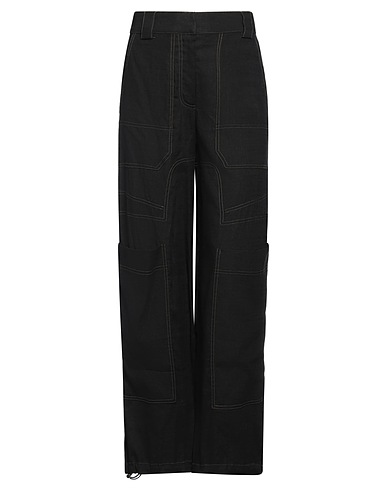 CULT GAIA Pantalone Nero 51% Lino, 47% Rayon, 2% Elastan