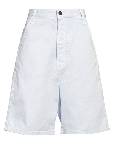 AMI ALEXANDRE MATTIUSSI Denim shorts Sky blue 100% Cotton