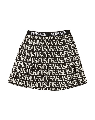 VERSACE YOUNG Skirt Black 100% Polyester, Elastane, Polyamide