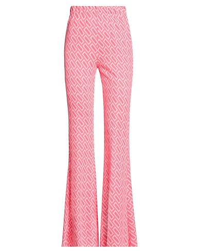 VICOLO Casual trouser Pink 56% Polyester, 17% Cotton, 15% Viscose, 9% Metal, 3% Elastane