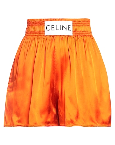 CELINE Shorts & Bermuda Orange 100% Viscose