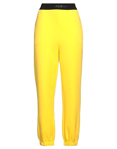 LIVIANA CONTI Casual trouser Yellow 59% Cotton, 36% Polyester, 5% Elastane