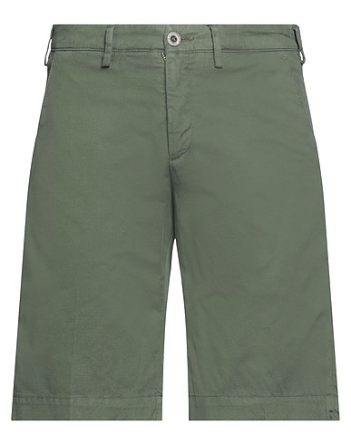 B SETTECENTO Shorts & Bermudas Militärgrün 65% Baumwolle, 35% Leinen, Elastan