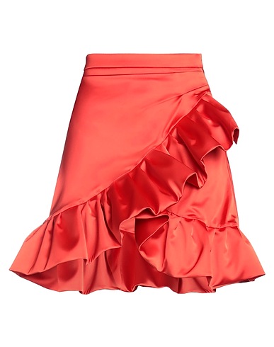 ALBERTO AUDENINO Mini skirt Orange 97% Polyester, 3% Elastane