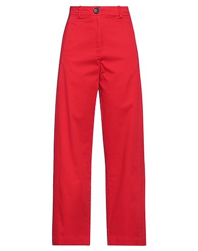 CHARLIE JOE Casual trouser Red 100% Cotton