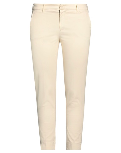PT Torino Casual trouser Cream 69% Modal, 28% Cotton, 3% Elastane