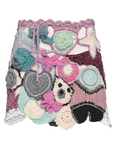 MARCO RAMBALDI Mini skirt Pink 25% Nylon, 25% Merino Wool, 20% Cotton, 20% Viscose, 10% Polyamide