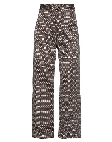 MAISON LAVINIATURRA Casual trouser Brown 89% Viscose, 11% Polyamide