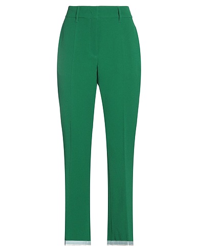 ESSENTIEL ANTWERP Casual trouser Emerald green 92% Recycled polyester, 8% Elastane
