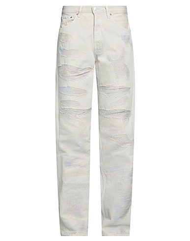 NOTSONORMAL Denim pants Light grey 100% Cotton