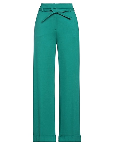 TRUE ROYAL Casual pants Emerald green 69% Viscose, 25% Polyamide, 6% Elastane