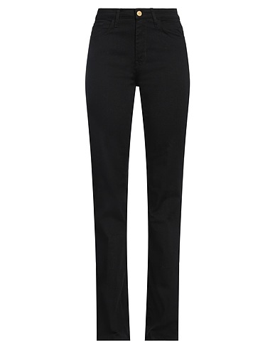 MERCI ITALIA Denim trousers Black 98% Cotton, 2% Elastane