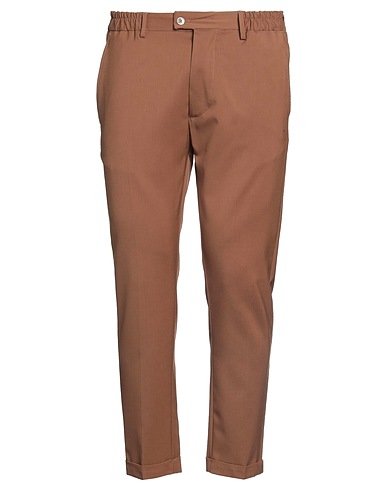 YES LONDON Casual trouser Brown 54% Other Fibres, 45% Polyester, 1% Elastane