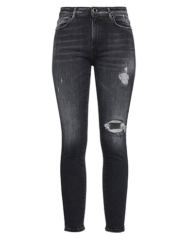 DONDUP Denim trousers Lead 97% Organic cotton, 3% Recycled elastane