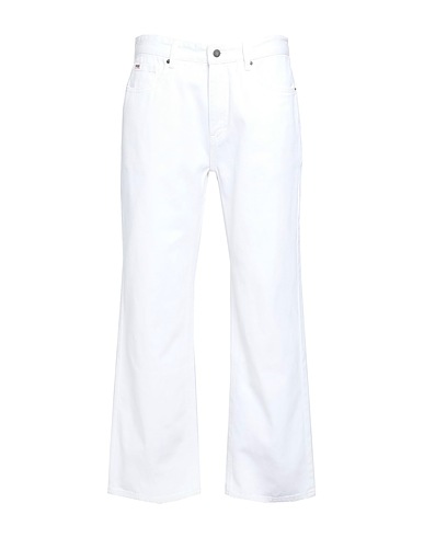 GUESS Denim trousers White 100% Cotton