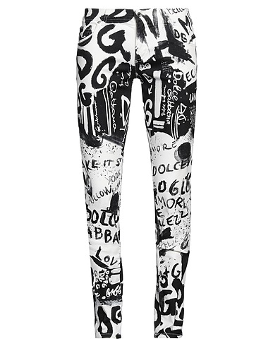 DOLCE&GABBANA Denim trousers Black 87% Cotton, 10% Elastomultiester, 3% Elastane