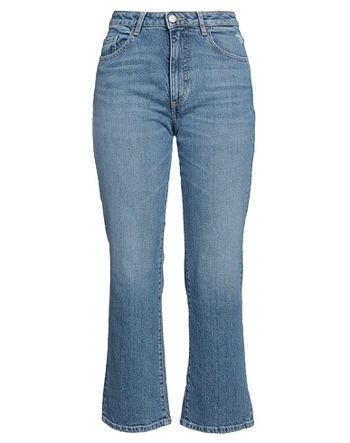 ICON DENIM Denim trousers Blue 99% Cotton, 1% Elastane