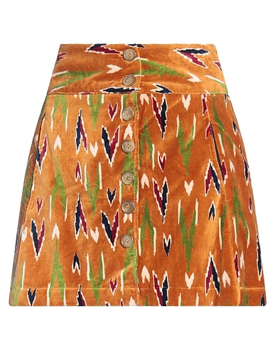 LISA CORTI Mini skirt Camel 100% Cotton