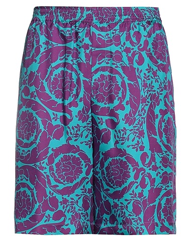 VERSACE Shorts & Bermuda Turquoise 100% Silk