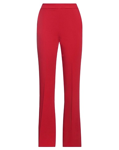 SANDRO FERRONE Casual trouser Burgundy 70% Polyester, 22% Viscose, 8% Elastane