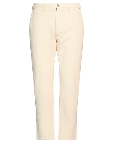 GRIFONI Casual pants Ivory 98% Cotton, 2% Elastane