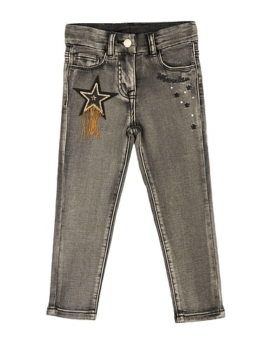 MONNALISA Denim pants Lead 98% Cotton, 2% Elastane