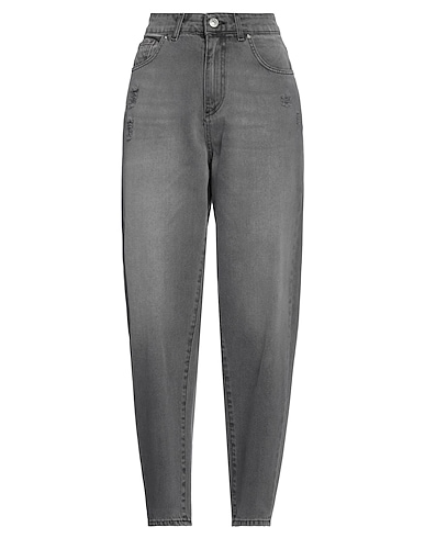 NOIR'N'BLEU Denim trousers Grey 100% Cotton
